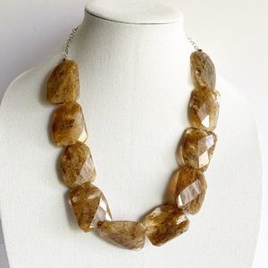 Vintage Natural Stone Beaded Statement Necklace